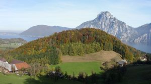 Der Sulzberg in Traunkirchen im Herbst